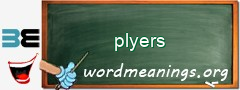 WordMeaning blackboard for plyers